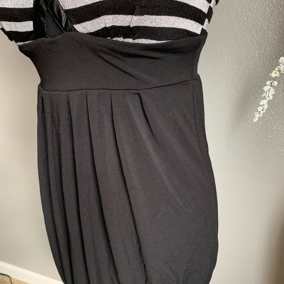 Guess Jeans Black and Silver Spaghetti strap dress Size Small - Picture 17 of 17